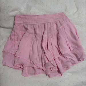 Hollister Pink Tiered Ruffle Skirt